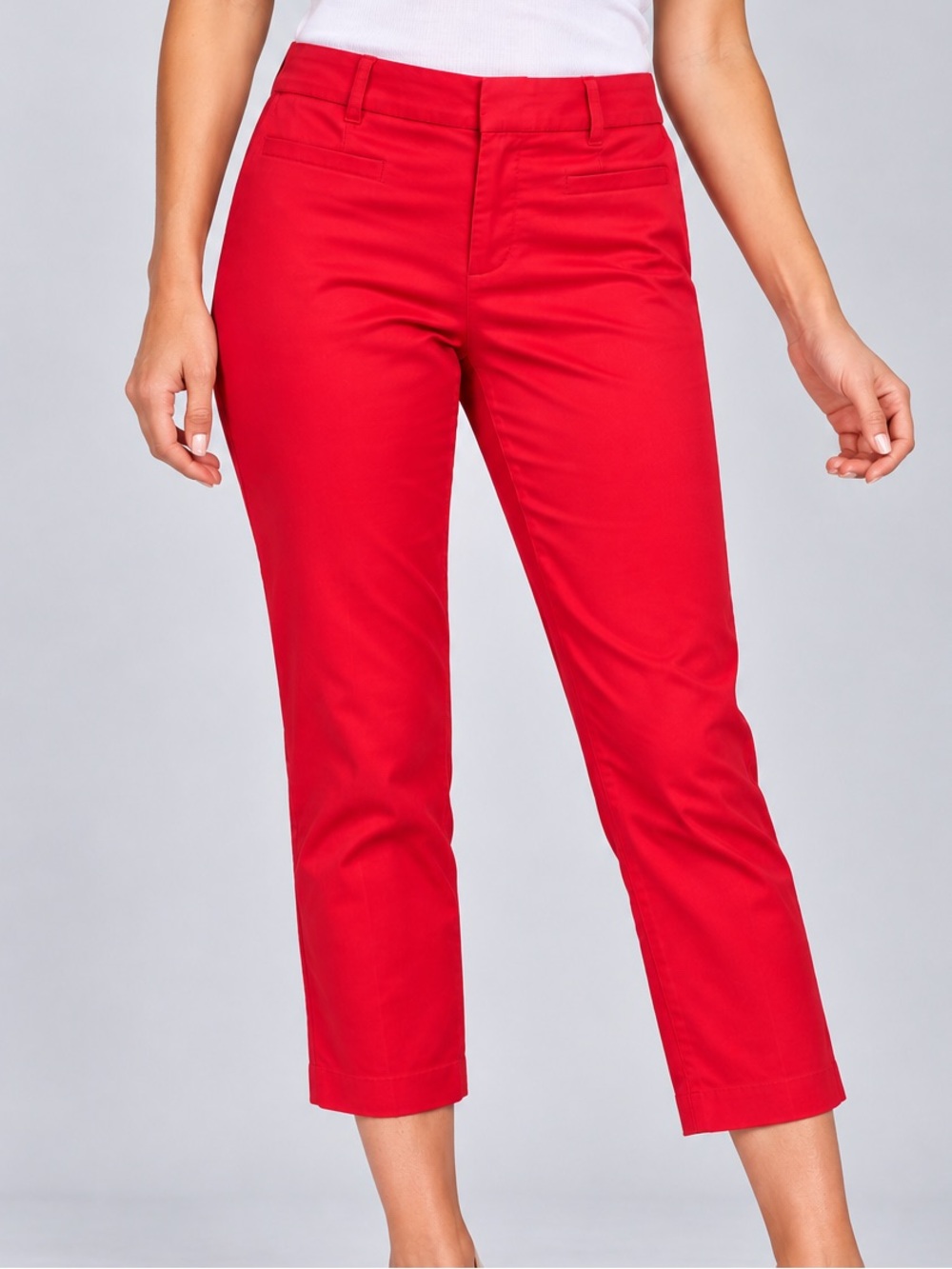 Banana Republic Red Cropped Tailored Pants